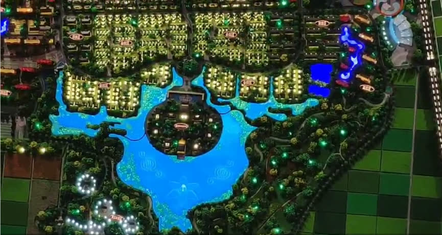 园区夜景沙盘